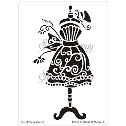 Dress 1, Bella Stencil by Sweet Poppy Stencils *Retired*