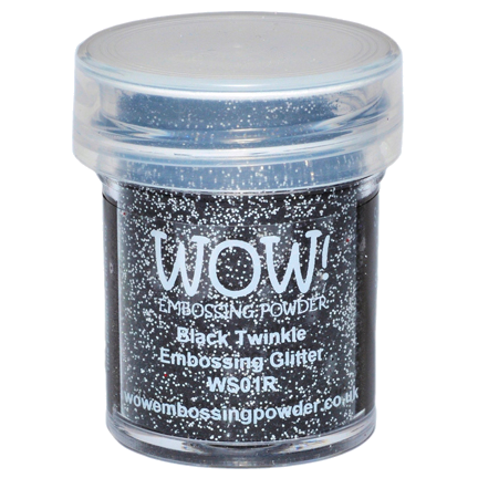 Embossing Powder, Black Twinkle Glitter by WOW!