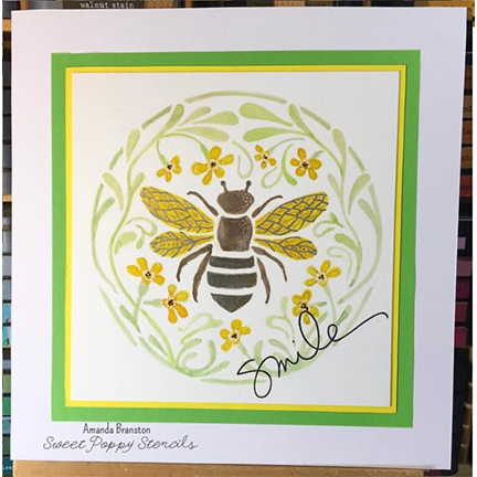 Bumblebee Circle Stencil by Sweet Poppy Stencils *Retired*