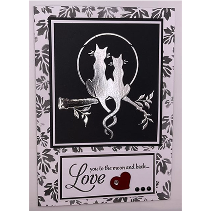 Cat Love Stencil by Sweet Poppy Stencils