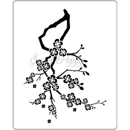 Cherry Blossom Stencil by Sweet Poppy Stencils *Retired*