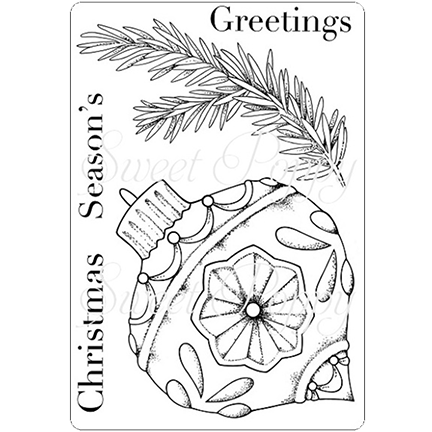 Christmas Bauble A6 Stamp Set by Sweet Poppy Stencils