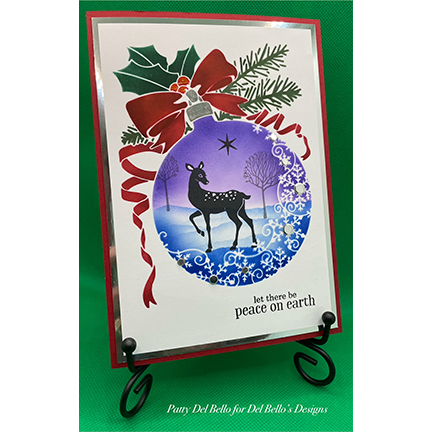 Christmas Snowflake Flourish Bauble Stencil by Sweet Poppy Stencils