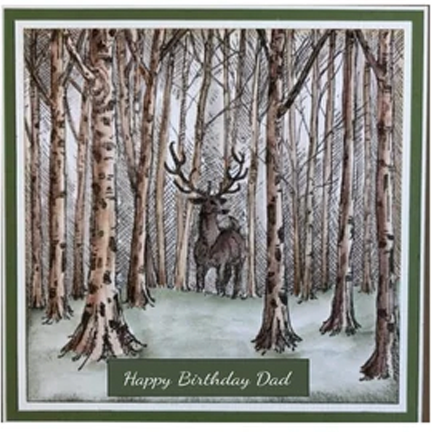 Idyllic Floral Scene Deer In Forest by Nellie's Choice