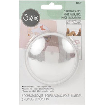 Clear Dimensional Domes, 2.5", 6 Pack by Sizzix