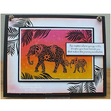 Elephants Stencil by Sweet Poppy Stencils