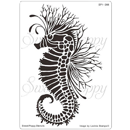 Fairy Seahorse Stencil by Sweet Poppy Stencils