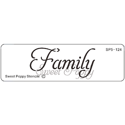 Family Stencil by Sweet Poppy Stencils