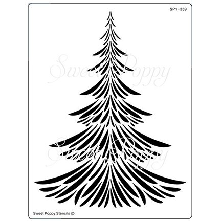 Christmas Pine Tree Stencil