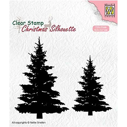 Christmas Silhouette Fir Trees by Nellie's Choice