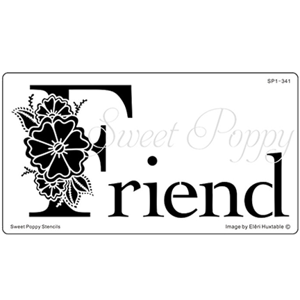 Floral Friend Stencil by Sweet Poppy Stencils