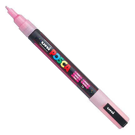 Uni POSCA Glitter Pink Fine Bullet Tip Paint Pen by Mitsubishi Pencil