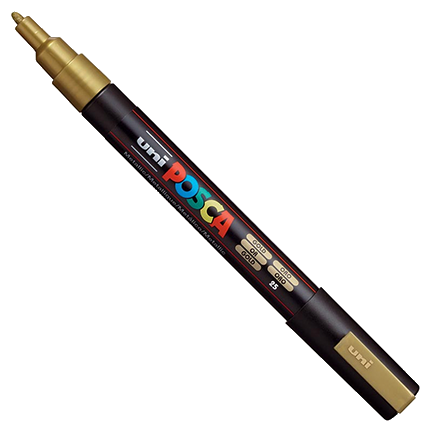 Uni POSCA Gold Fine Bullet Tip Paint Pen by Mitsubishi Pencil