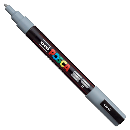 Uni POSCA Grey Fine Bullet Tip Paint Pen by Mitsubishi Pencil