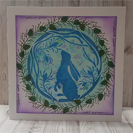 Hare Circle Stencil by Sweet Poppy Stencils