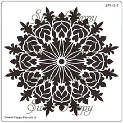 Heart Mandala Stencil by Sweet Poppy Stencils