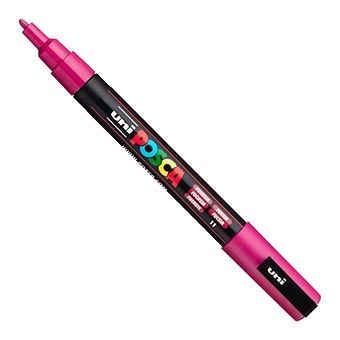 Uni POSCA Fuchsia Fine Bullet Tip Paint Pen by Mitsubishi Pencil