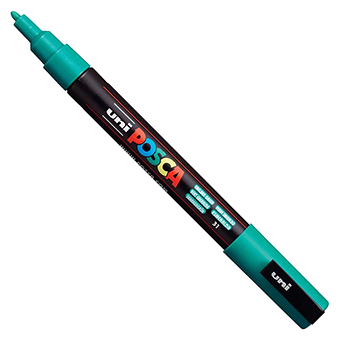 Uni POSCA Emerald Green Fine Bullet Tip Paint Pen by Mitsubishi Pencil