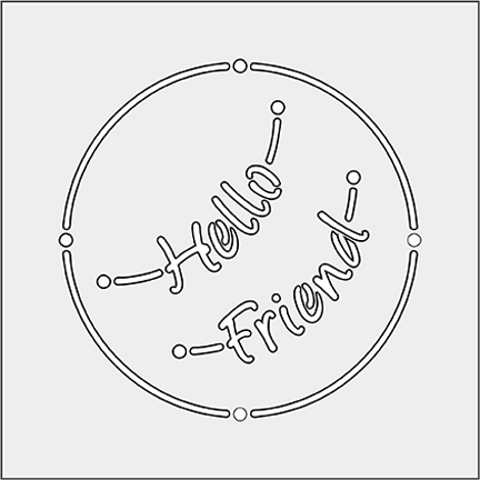 MajeMask Hello Friend Stencil by Card-io