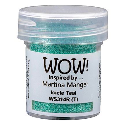 Embossing Powder, Icicle Teal Glitter by WOW!