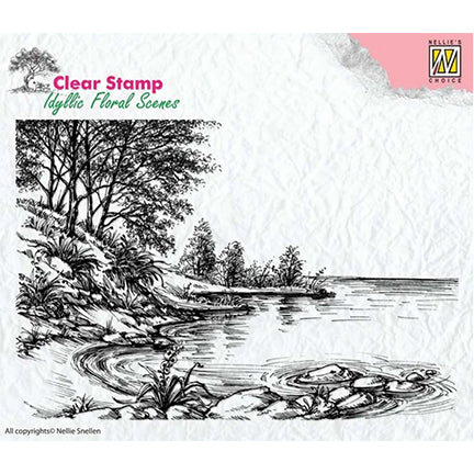Idyllic Floral Scenes - Water's Edge Stamp by Nellie's Choice