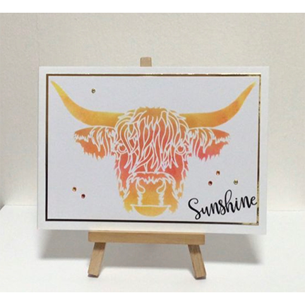 Isla - Highland Cow Stencil by Sweet Poppy Stencils