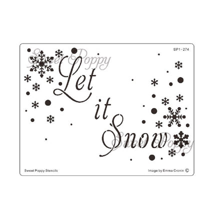 Let It Snow Stencil by Sweet Poppy
