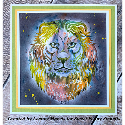 Lion Stencil by Sweet Poppy Stencils