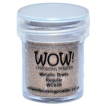 Embossing Powder, Metallic Brass Regular Powder by WOW!