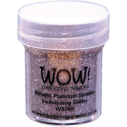 Embossing Powder, Metallic Platinum Sparkle by WOW!