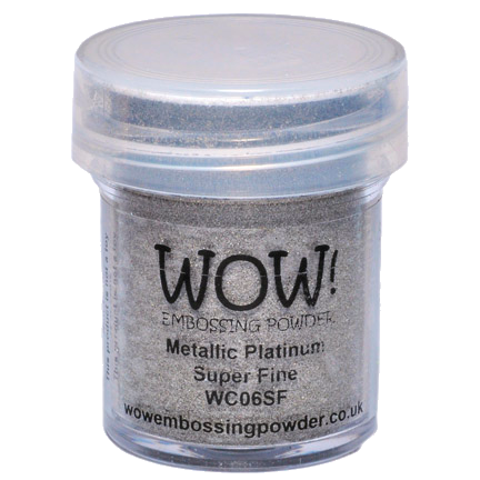Embossing Powder, Metallic Platinum Super Fine by WOW!