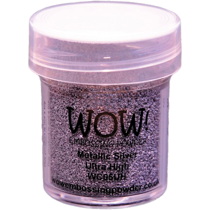 Embossing Powder, Metallic Silver Ultra High by WOW!