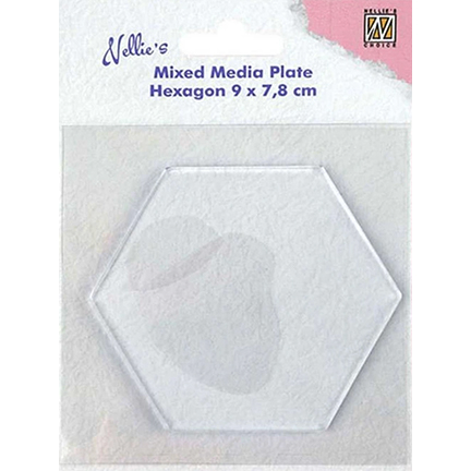 Mixed Media Plate, Hexagon, 3" x 3.5" by Nellie's Choice