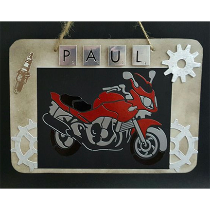 Motorbike Stencil by Sweet Poppy Stencils