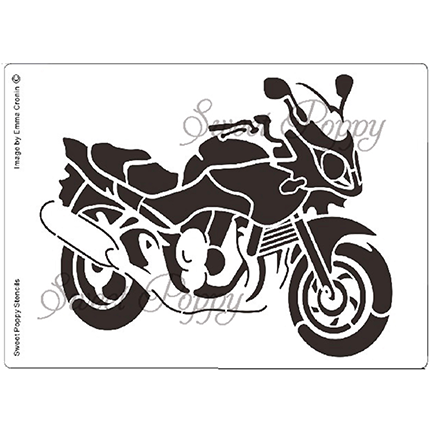 Motorbike Stencil by Sweet Poppy Stencils