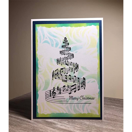 Musical Christmas Tree A6 Stamp Set by Sweet Poppy Stencils