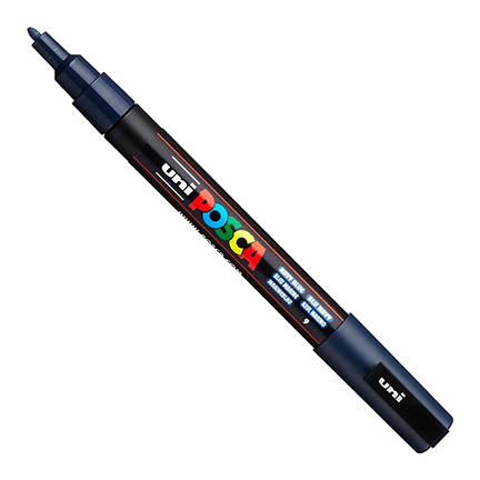Uni POSCA Navy Blue Fine Bullet Tip Paint Pen by Mitsubishi Pencil
