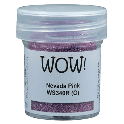 Embossing Powder, Nevada Pink Glitter by WOW!