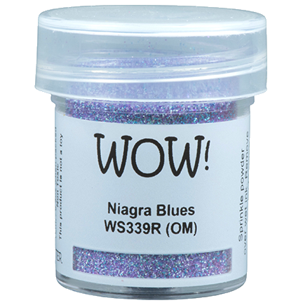 Embossing Powder, Niagra Blues Glitter by WOW!