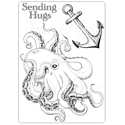 Octopus A5 Stamp Set by Sweet Poppy Stencils