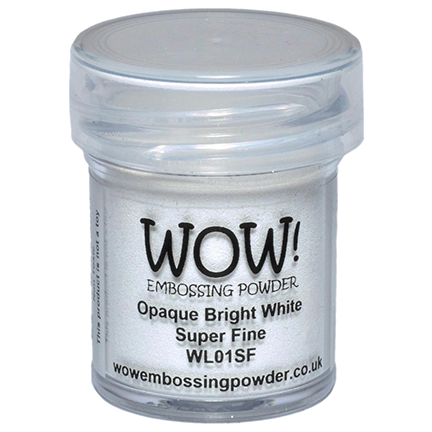 Embossing Powder, Opaque Bright White Super Fine by WOW!
