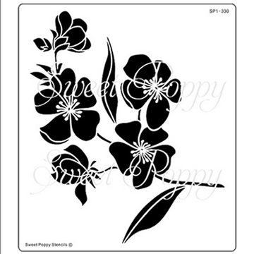 Leafy Flowers Stencil by Sweet Poppy Stencils – Del Bello's Designs