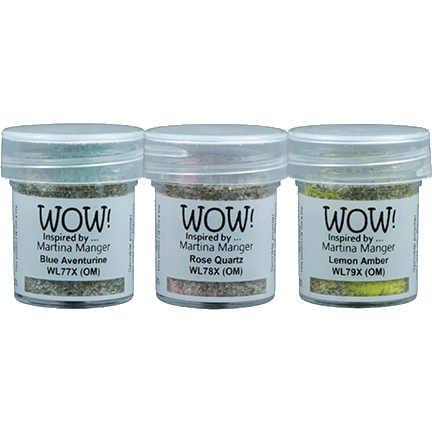 Embossing Powder, Pastel Gemstones Colour Blend Mixture Trio by WOW!