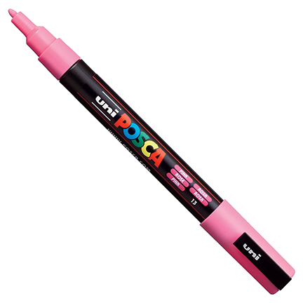 Uni POSCA Pink Fine Bullet Tip Paint Pen by Mitsubishi Pencil