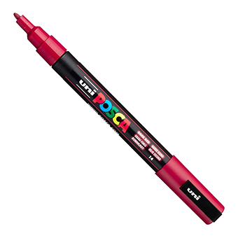Uni POSCA Dark Red Fine Bullet Tip Paint Pen by Mitsubishi Pencil