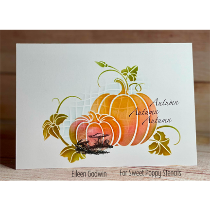 Pumpkins Stencil by Sweet Poppy Stencils