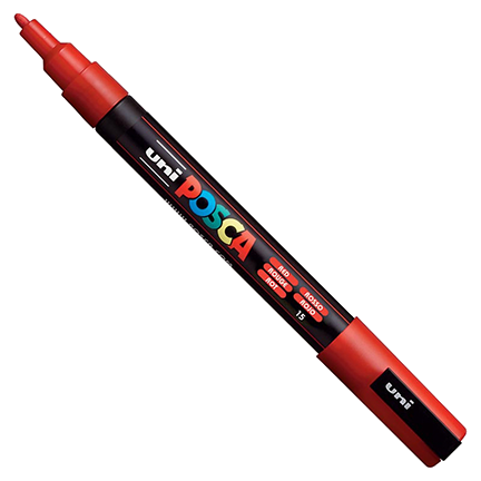 Uni POSCA Red Fine Bullet Tip Paint Pen by Mitsubishi Pencil