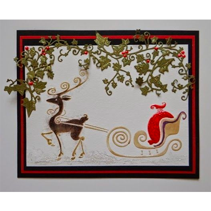 Reindeer & Sleigh Stencil by Sweet Poppy Stencils *Retired*