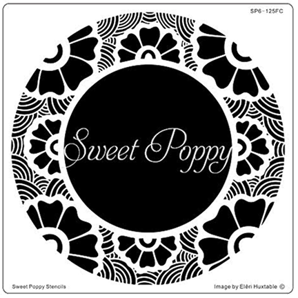 Aperture Lace Circle Stencil by Sweet Poppy Stencils