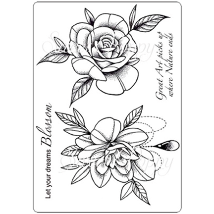 Roses A5 Stamp Set by Sweet Poppy Stencils